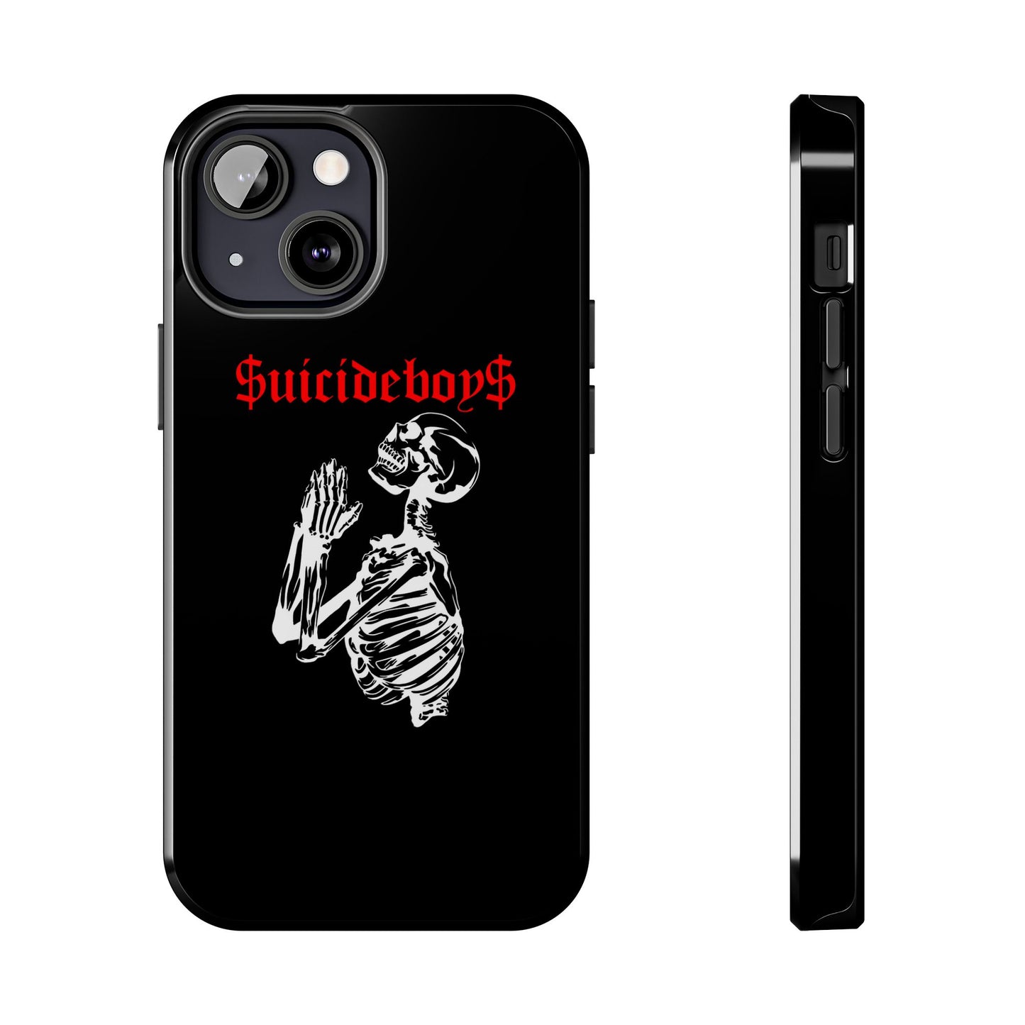 Black Praying Skeleton Tough Phone Case