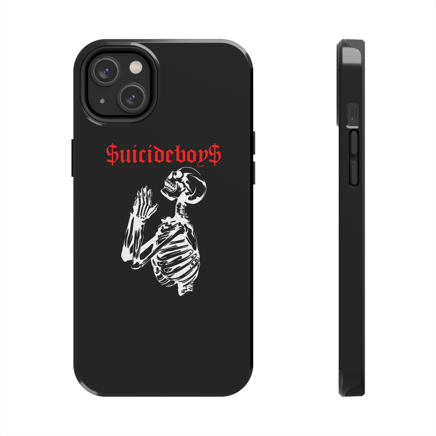 Black Praying Skeleton Tough Phone Case