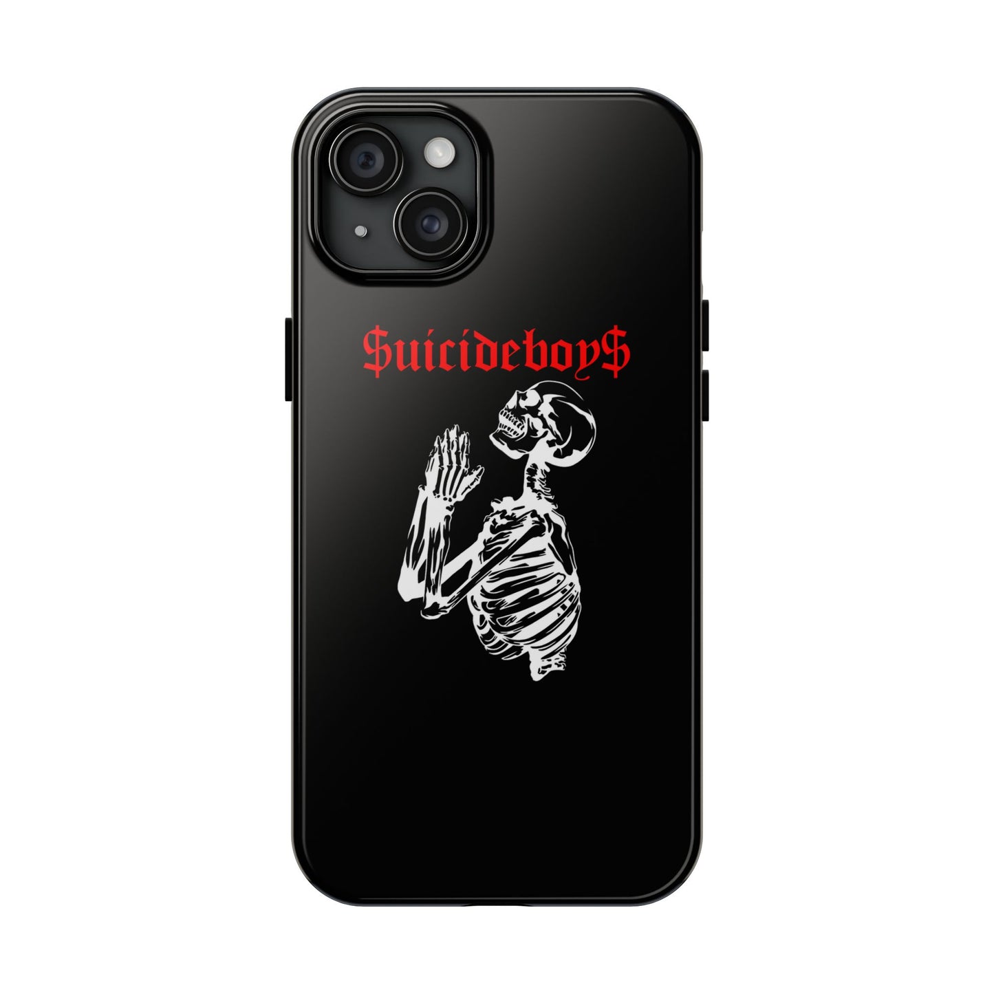 Black Praying Skeleton Tough Phone Case