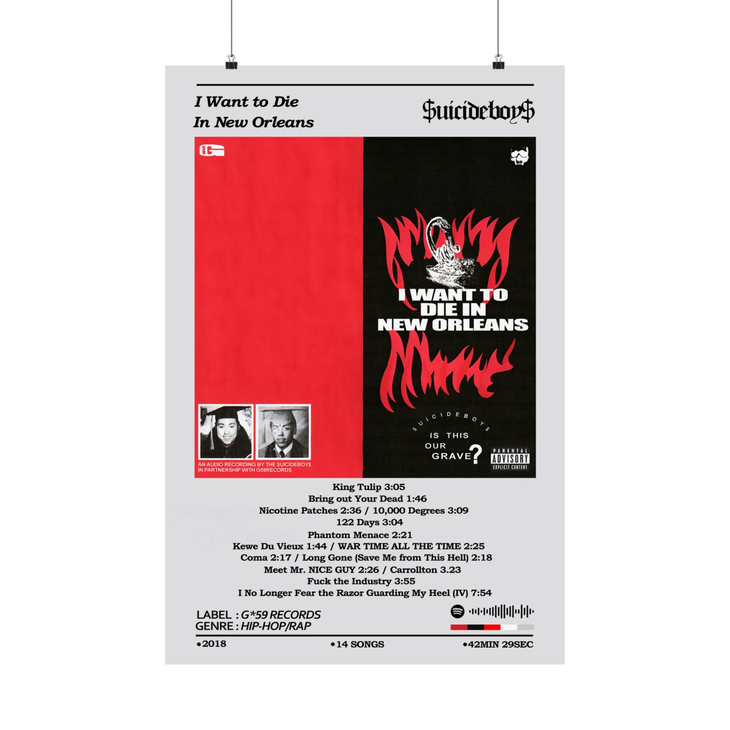 SuicideBoys I Want to Die in New Orleans Album Poster