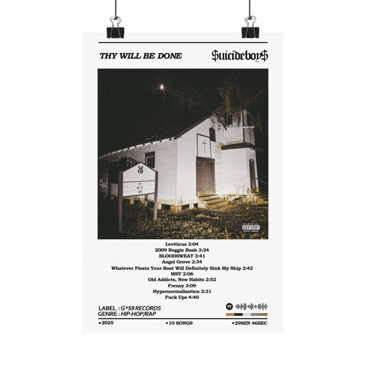 SuicideBoys White THY WILL BE DONE Album Poster